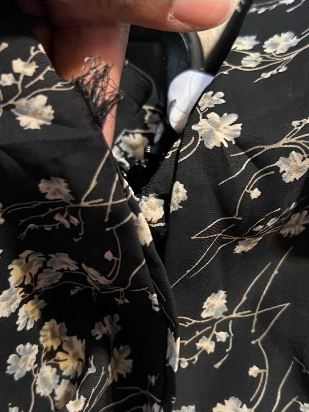 Black Floral Tie-Front Mini Dress - Picture 16 of 16